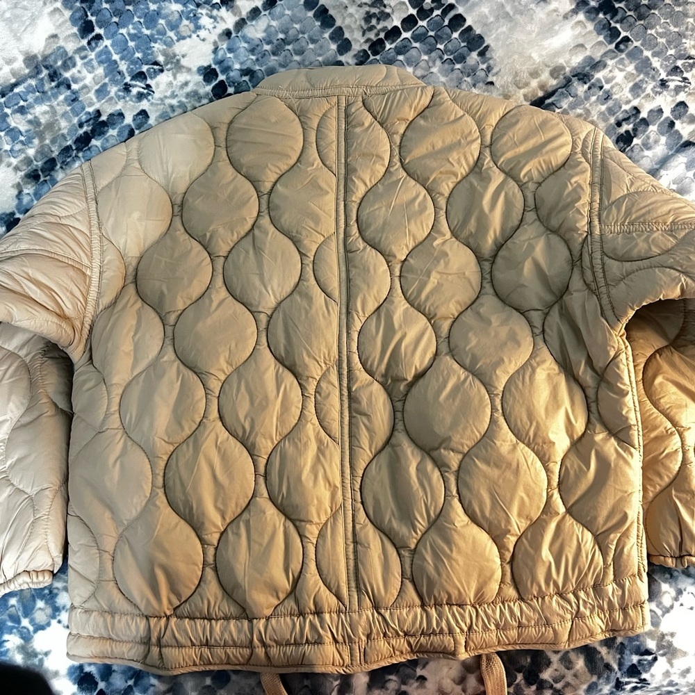 Khaki Quilted Women's Jacket - Picture 2 of 3